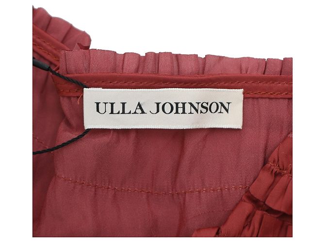 Blusa com babados Mila em poliéster vermelho da Ulla Johnson Bordeaux - vista 4