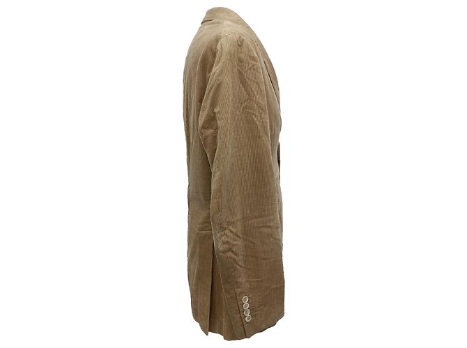 Blazer monopetto in velluto a coste marrone di Brunello Cucinelli Rosso - vista 2