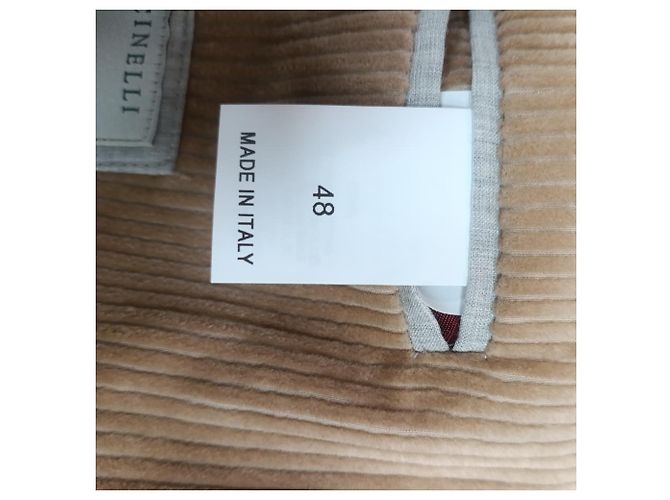 Blazer monopetto in velluto a coste marrone di Brunello Cucinelli Rosso - vista 5