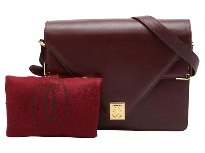 Borsa a Spalla Cartier Must Line Bordò - vista 9