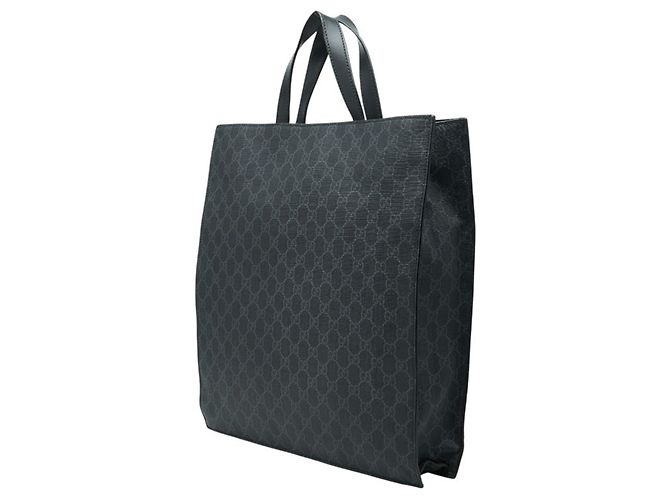 Borsa Tote Gucci GG Supreme Nero - vista 2