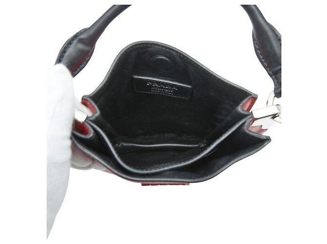 Prada Maggit rote Lederhandtasche - Ansicht 8