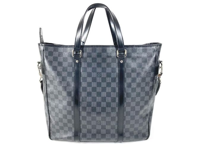 Borsa Tote Tadao Damier Graphite Louis Vuitton Nero - vista 2