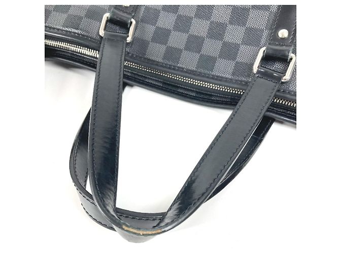 Borsa Tote Tadao Damier Graphite Louis Vuitton Nero - vista 8