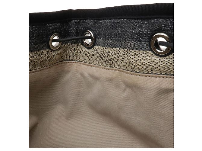 Borsa a Spalla Deauville Border di CHANEL Nero Multicolore - vista 7