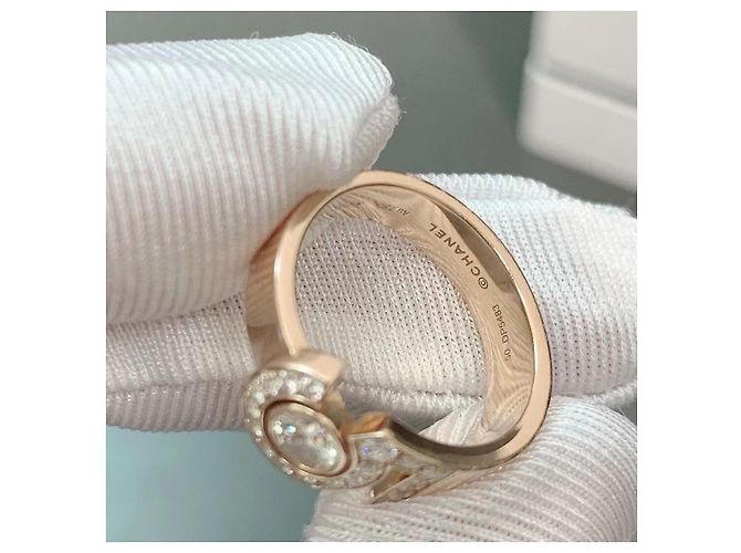 Anillo Chanel No 5 de oro rosa y diamante talla 50 Dorado - vista 2