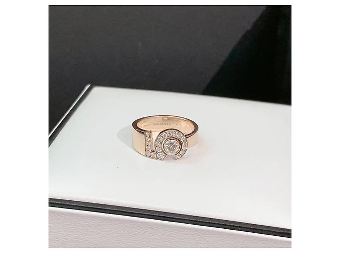 Anillo Chanel No 5 de oro rosa y diamante talla 50 Dorado - vista 3