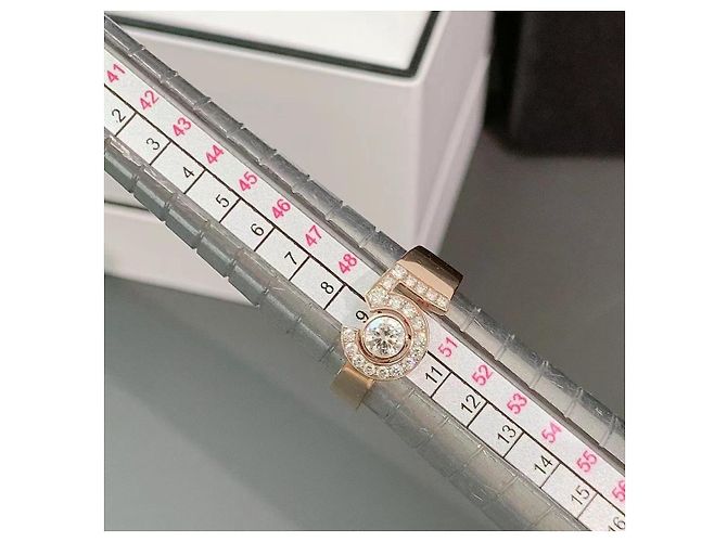 Anillo Chanel No 5 de oro rosa y diamante talla 50 Dorado - vista 4