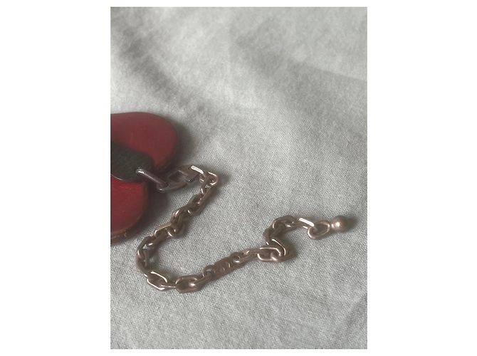 Charm per borsa Hermès Mela Rossa in pelle Rosso - vista 4