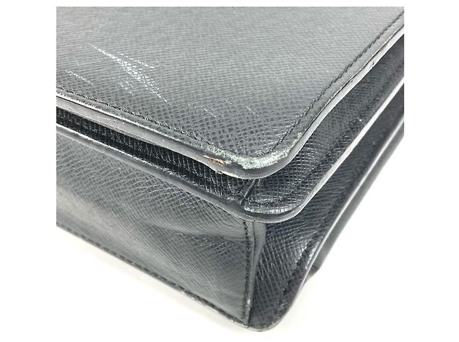 Sac à main Serviette Moscova en Taiga de Louis Vuitton Noir Gris - vue 11