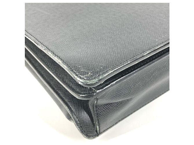 Sac à main Serviette Moscova en Taiga de Louis Vuitton Noir Gris - vue 12