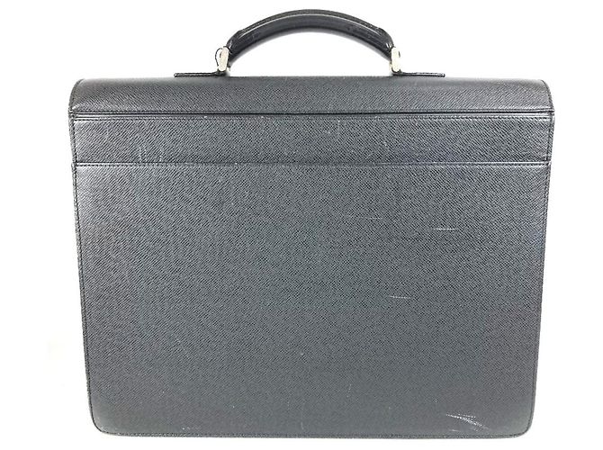 Sac à main Serviette Moscova en Taiga de Louis Vuitton Noir Gris - vue 2