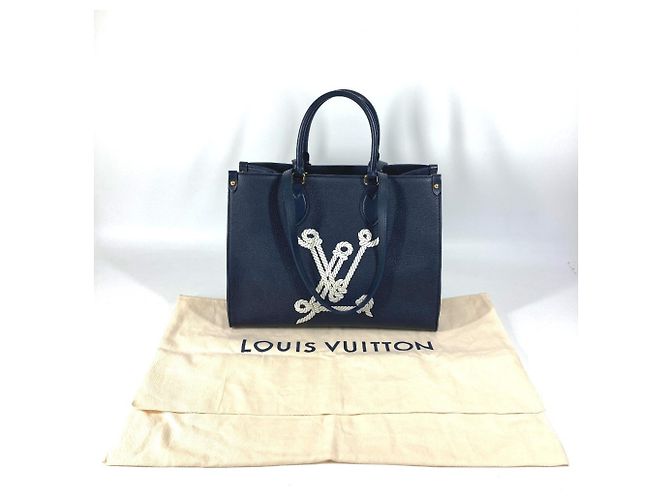 Borsa OnTheGo MM Sailor's Knot Nautical di Louis Vuitton Bianco Blu navy - vista 15