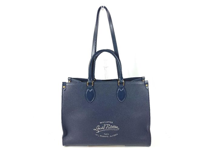 Borsa OnTheGo MM Sailor's Knot Nautical di Louis Vuitton Bianco Blu navy - vista 2