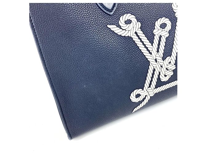 Borsa OnTheGo MM Sailor's Knot Nautical di Louis Vuitton Bianco Blu navy - vista 9