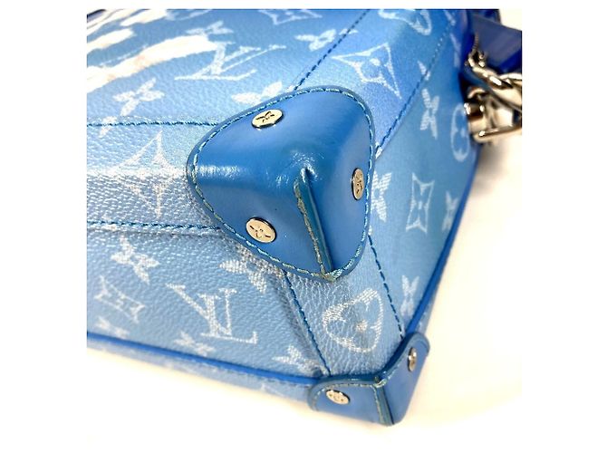 Soft Trunk Schultertasche Monogram Clouds von Louis Vuitton Weiß Blau - Ansicht 6