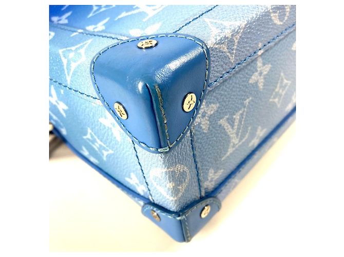 Soft Trunk Schultertasche Monogram Clouds von Louis Vuitton Weiß Blau - Ansicht 7