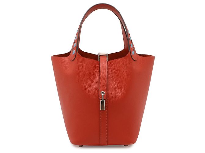 Borsa Tote Picotin Lock PM di Hermès Rosso - vista 2