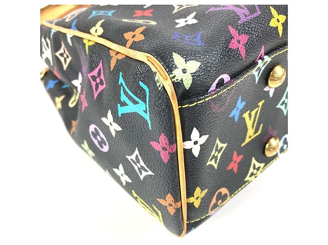 Louis Vuitton Monogram Multicolore Aurelia MM Tote Bag Black Multiple colors - view 7