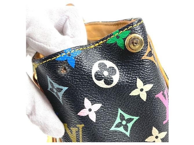 Louis Vuitton Monogram Multicolore Aurelia MM Tote Bag Black Multiple colors - view 9