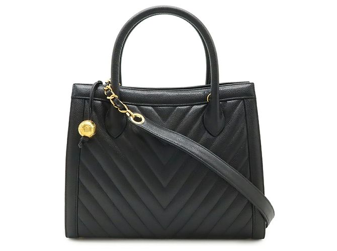 Sac à main Chanel Chevron V-Stitch Noir - vue 2