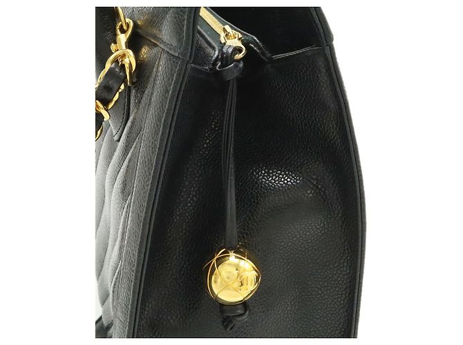 Sac à main Chanel Chevron V-Stitch Noir - vue 6