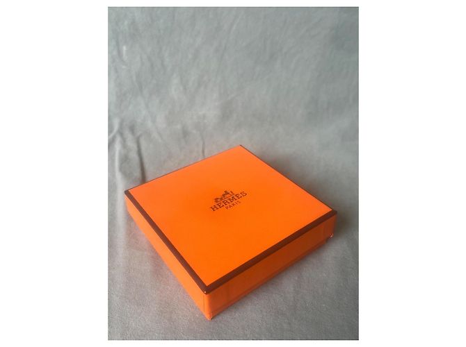 Charm per borsa Hermès L'Arancia in pelle catena argento Arancione - vista 13