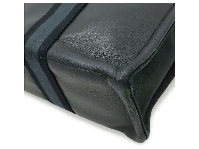 Hermès Fourre-Tout PM Tragetasche Schwarz Marineblau - Ansicht 4