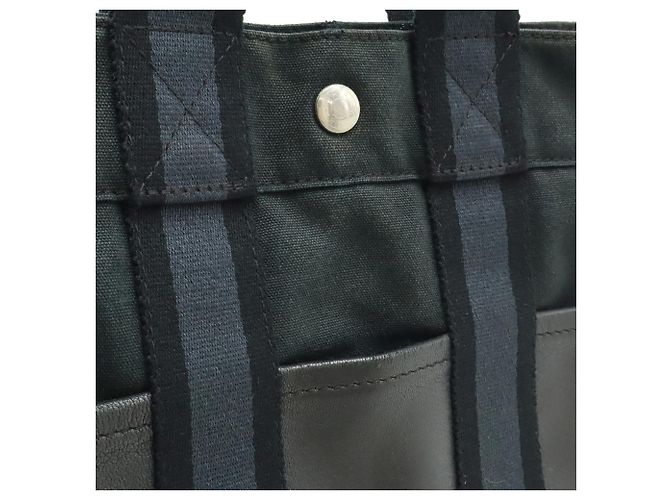 Hermès Fourre-Tout PM Tragetasche Schwarz Marineblau - Ansicht 8