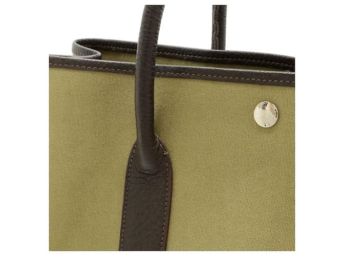Garden Hermès Garten PM Tote Tasche Khaki Dunkelbraun - Ansicht 10