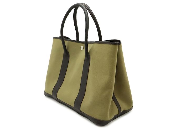 Garden Hermès Garten PM Tote Tasche Khaki Dunkelbraun - Ansicht 3