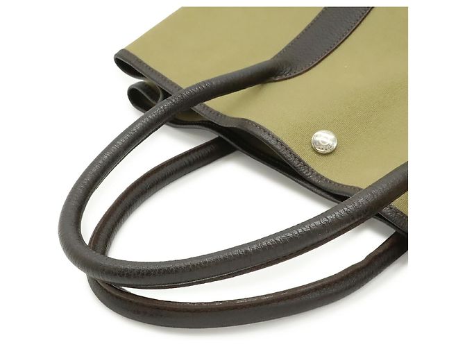Garden Hermès Garten PM Tote Tasche Khaki Dunkelbraun - Ansicht 7