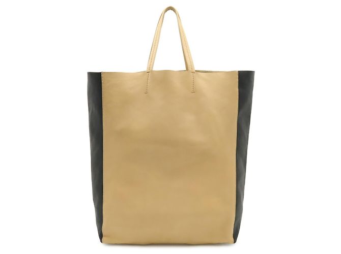 Cabas Céline Celine Bicolor Horizontal Tote Bag Schwarz Beige - Ansicht 2