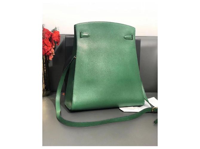 Hermès Kelly Sport Verde Smeraldo Pelle Epsom GM - vista 2
