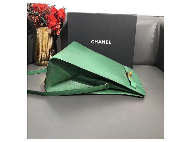 Hermès Kelly Sport Verde Smeraldo Pelle Epsom GM - vista 6