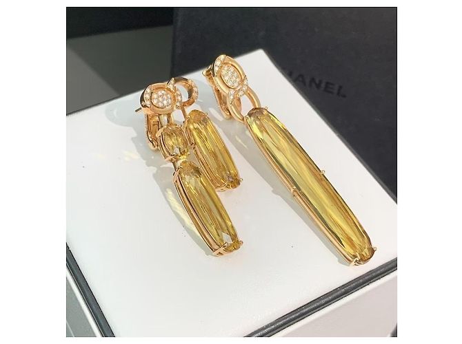 Orecchini Chanel in smeraldi e diamanti D'oro - vista 5