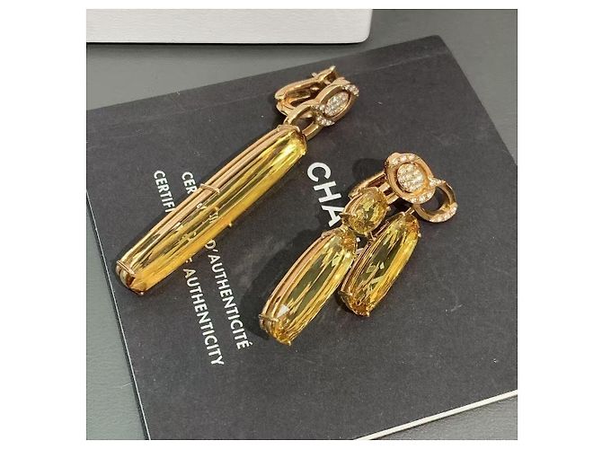 Orecchini Chanel in smeraldi e diamanti D'oro - vista 6