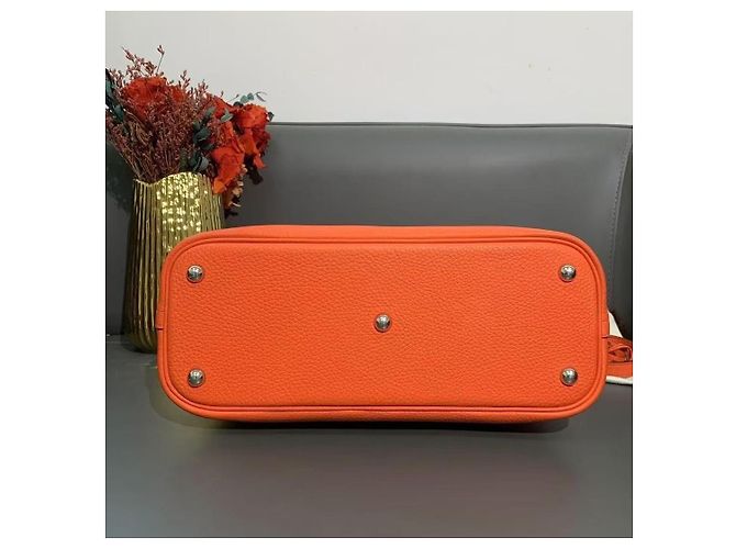 Borsa Hermès Lovecraft 31 in pelle Arancio Arancione - vista 4