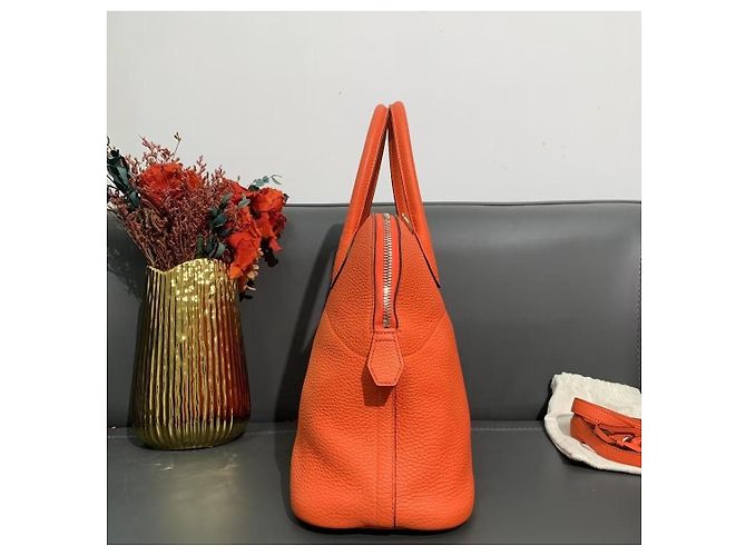 Borsa Hermès Lovecraft 31 in pelle Arancio Arancione - vista 6