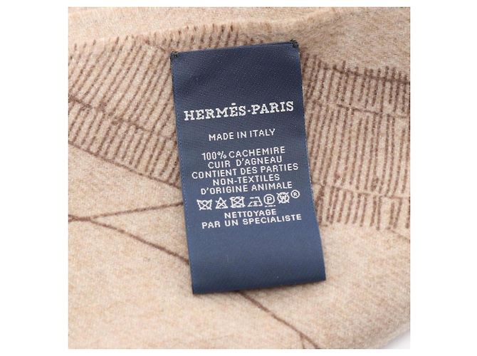 Sciarpa in cashmere Esquisse Cavalcadour di Hermès Marrone Beige - vista 4
