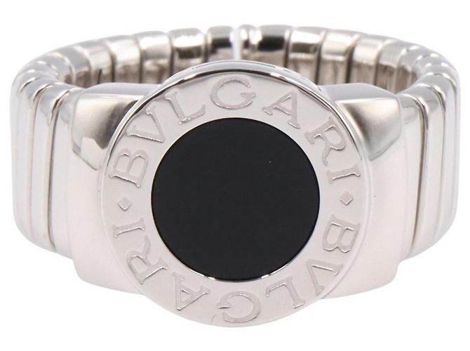 Bulgari Bvlgari Onyxring aus Weißgold Schwarz Silber - Ansicht 2