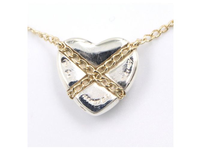 Collana Cuore Incrociato Tiffany & Co. Argento D'oro - vista 3