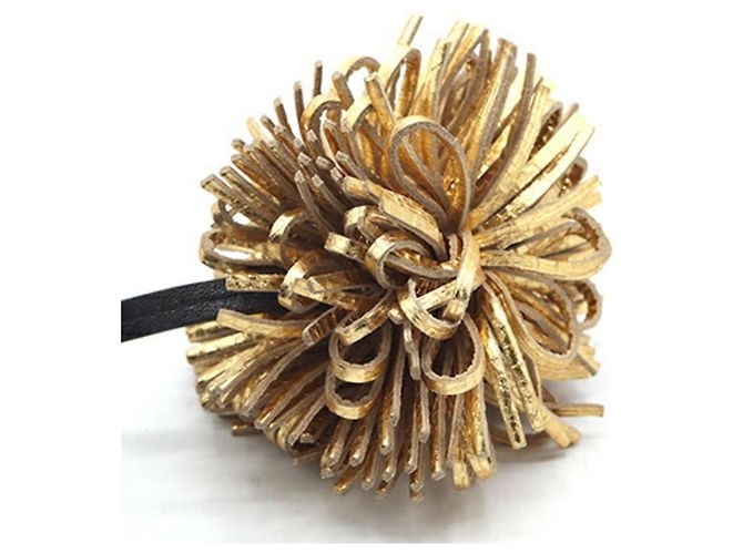Chanel Black and Gold Handbag Charm Golden - view 5