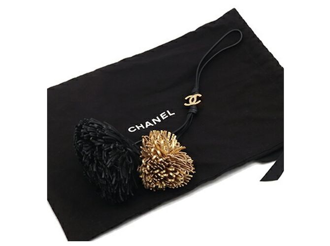 Chanel Black and Gold Handbag Charm Golden - view 7