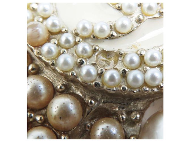 Chanel Goldbrosche mit Kunstperle Golden - Ansicht 6