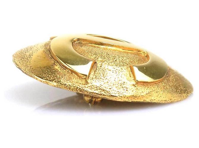 Spilla in metallo dorato vintage Chanel D'oro - vista 3