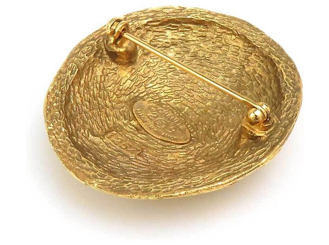 Spilla in metallo dorato vintage Chanel D'oro - vista 4