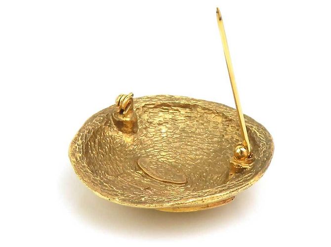 Spilla in metallo dorato vintage Chanel D'oro - vista 6