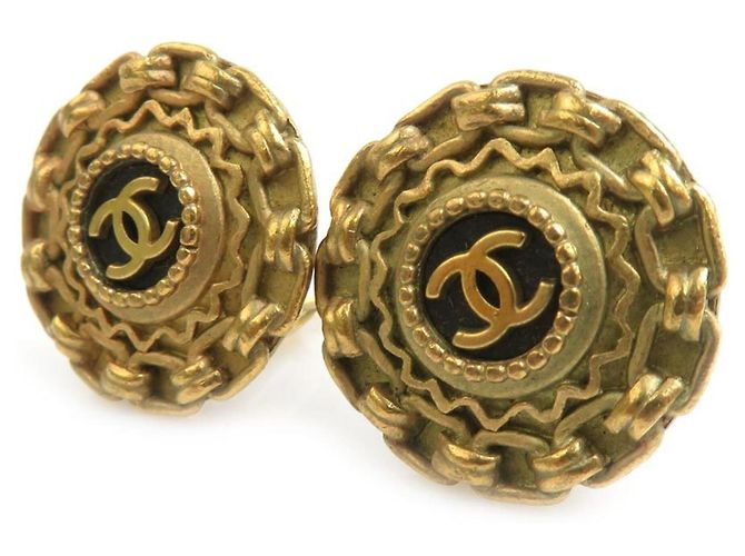 Orecchini a clip in metallo dorato Chanel D'oro - vista 2