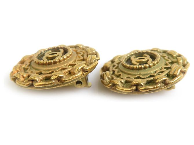 Orecchini a clip in metallo dorato Chanel D'oro - vista 3